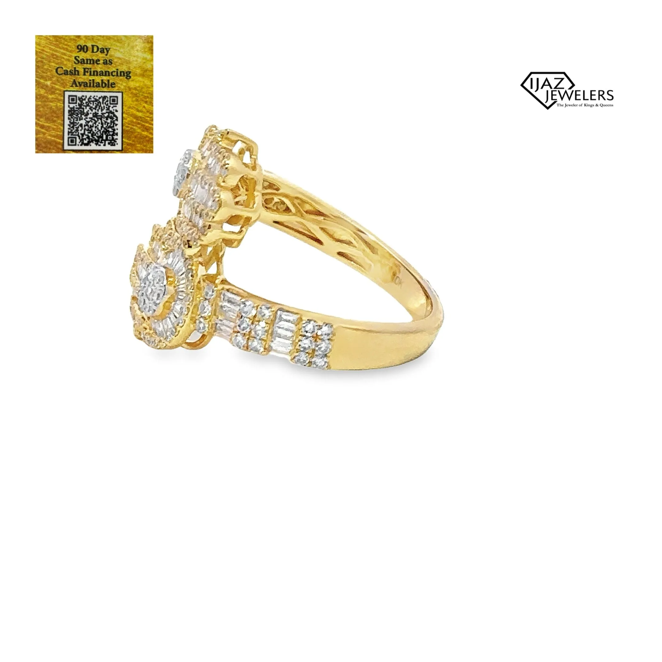 10K gold 1.16 CTW Diamond Hamsa Ring