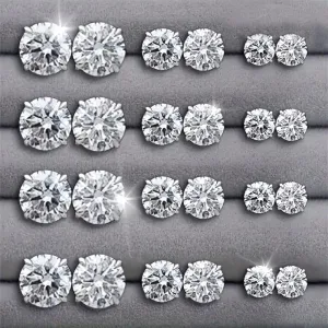 12-Pairs: Crystal Zircon Earrings Set