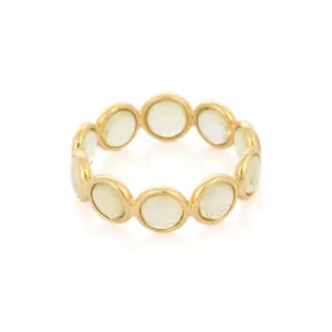 18K Gold Lemon Topaz Eternity Band