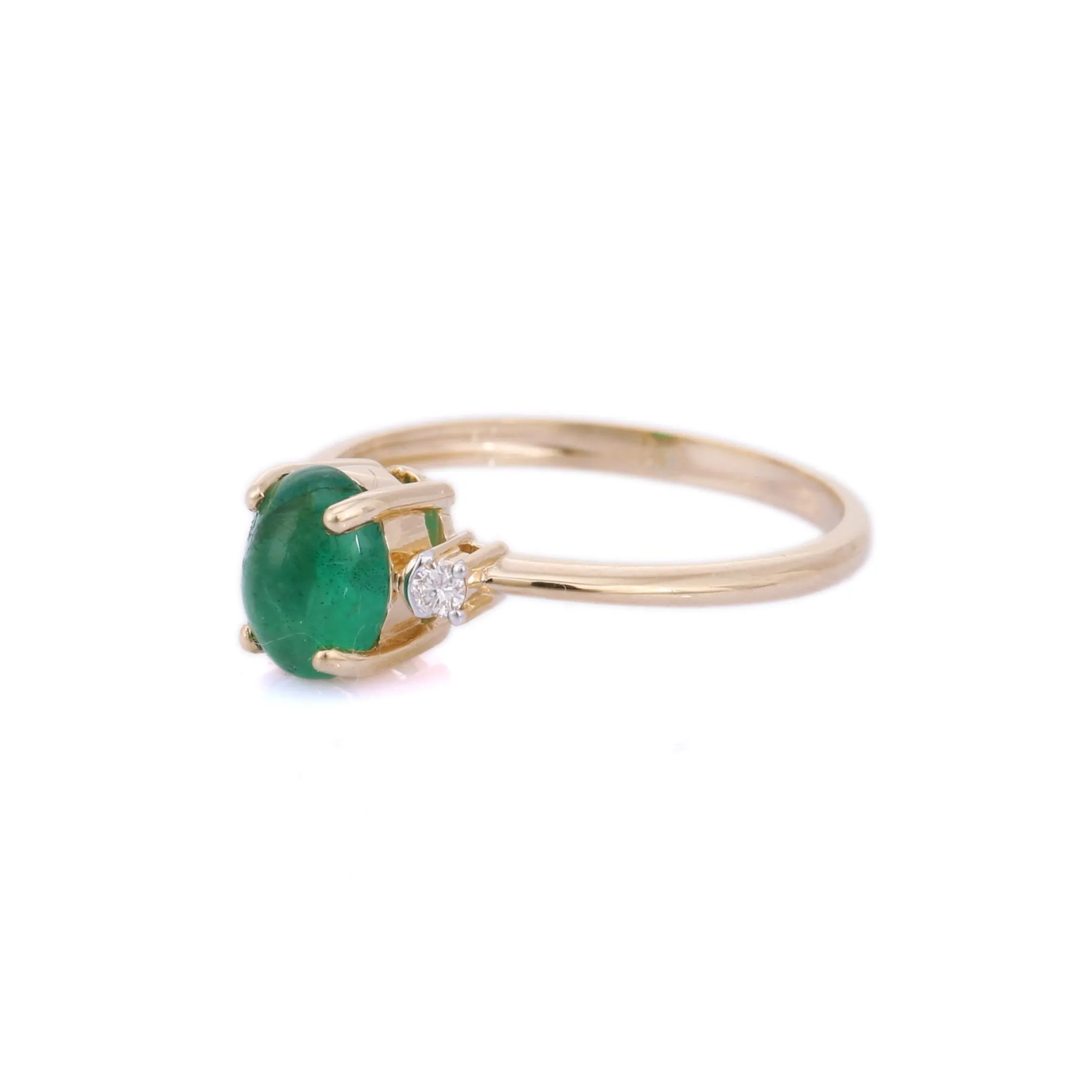 18K Yellow Gold Emerald Ring