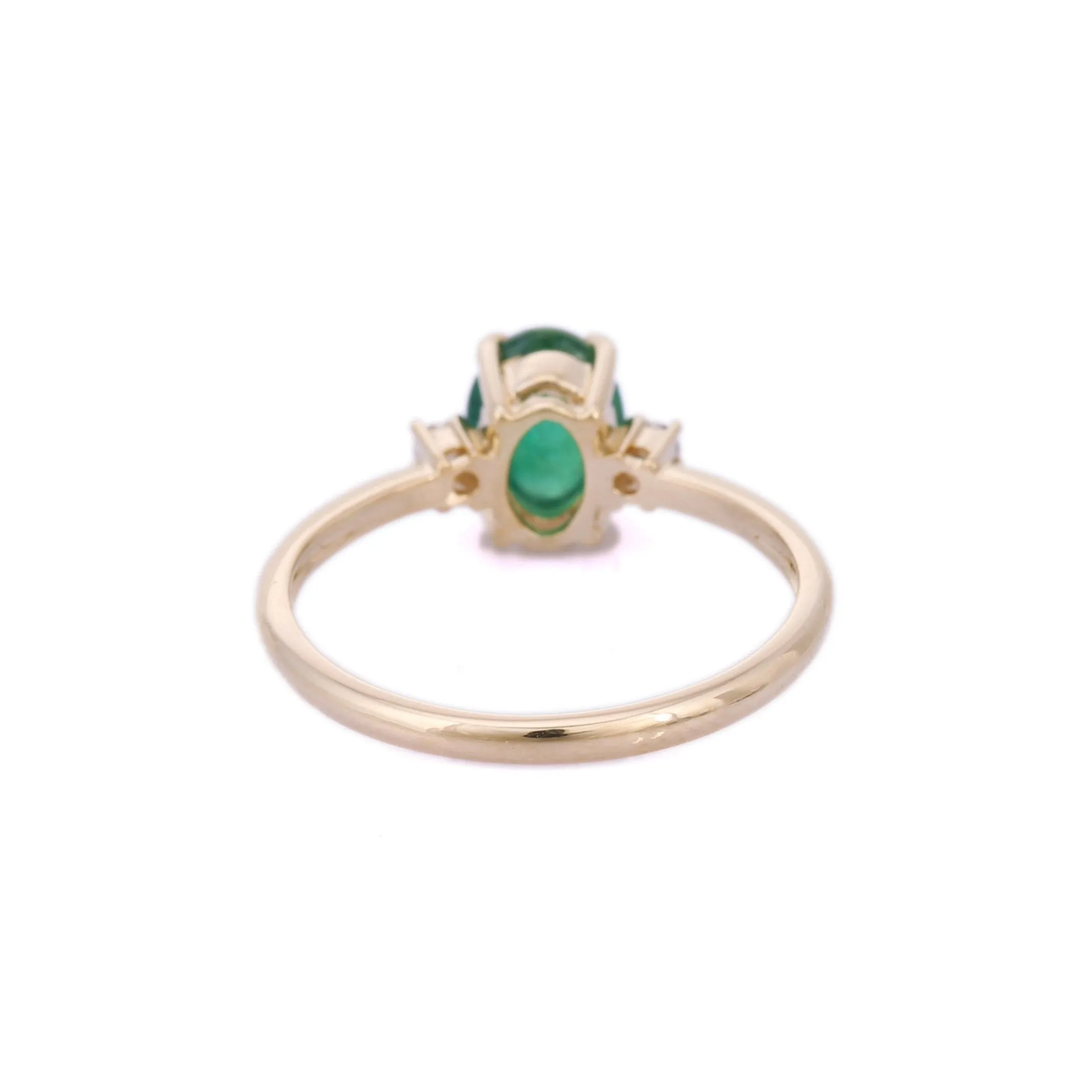 18K Yellow Gold Emerald Ring