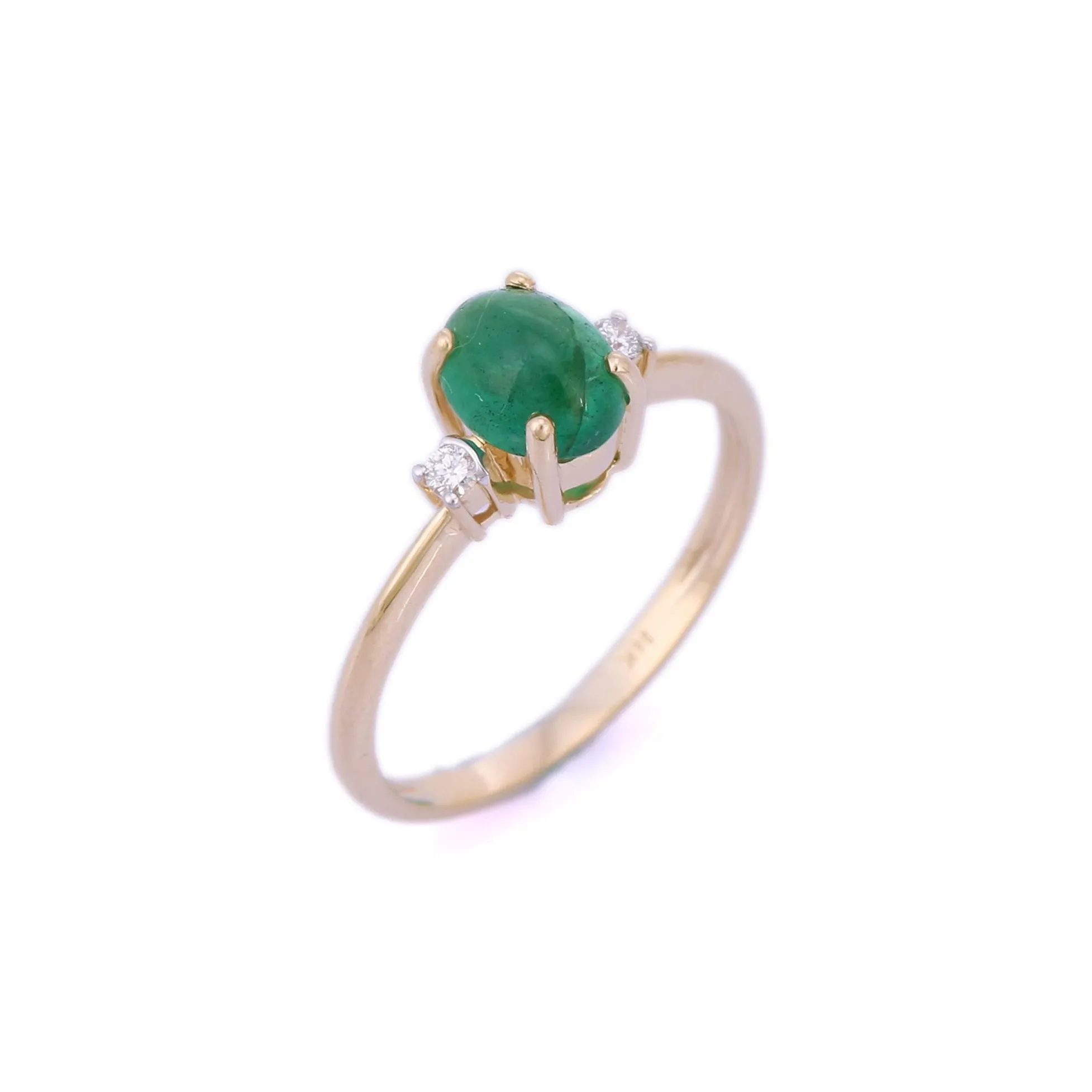 18K Yellow Gold Emerald Ring