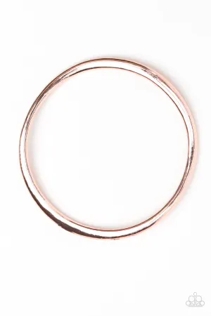 Awesomely Asymmetrical - Rose Gold Bracelet - Paparazzi Accessories