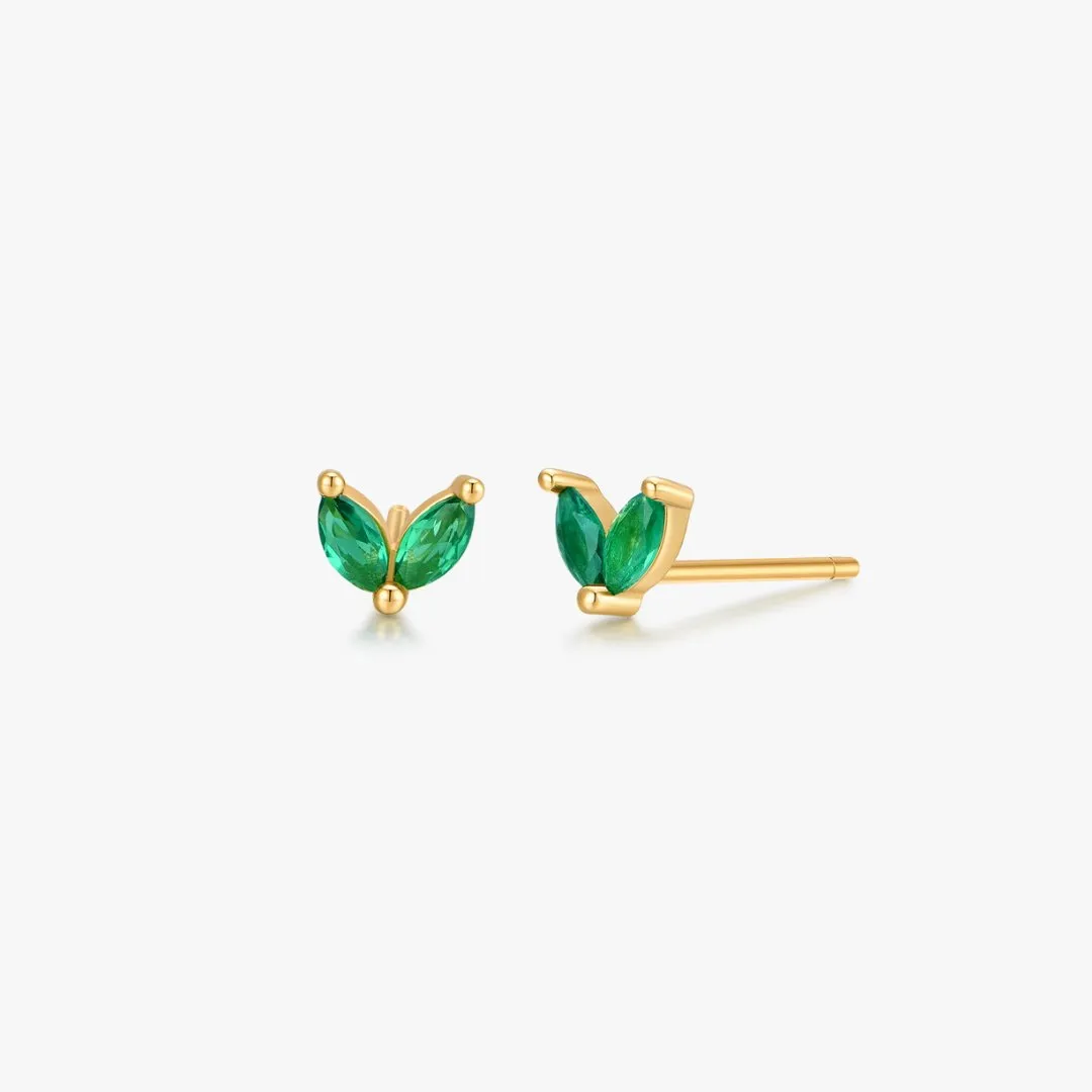 Baby Sprout Sterling Studs in Gold