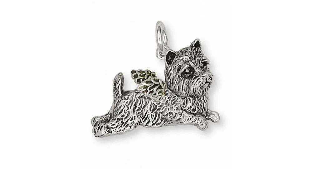 Cairn Terrier Angel Charm Jewelry Sterling Silver Handmade Dog Charm CR7-AC