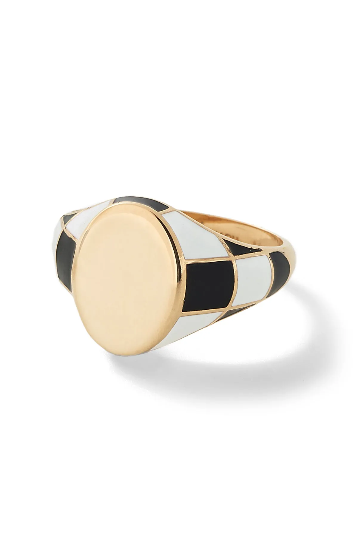 Checker Signet Ring - In Stock