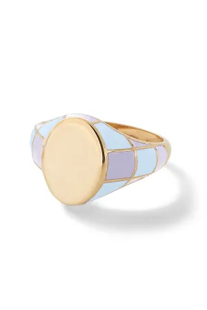 Checker Signet Ring - In Stock