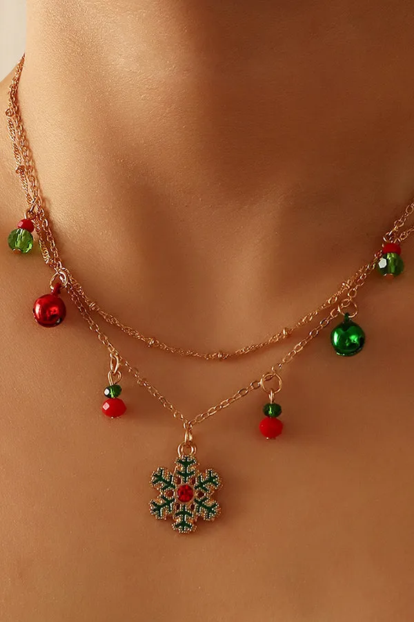 Chic Snowflake Bell Chain Necklace