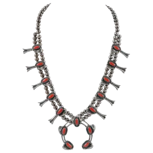 Coral Squash Blossom Necklace | Old Pawn