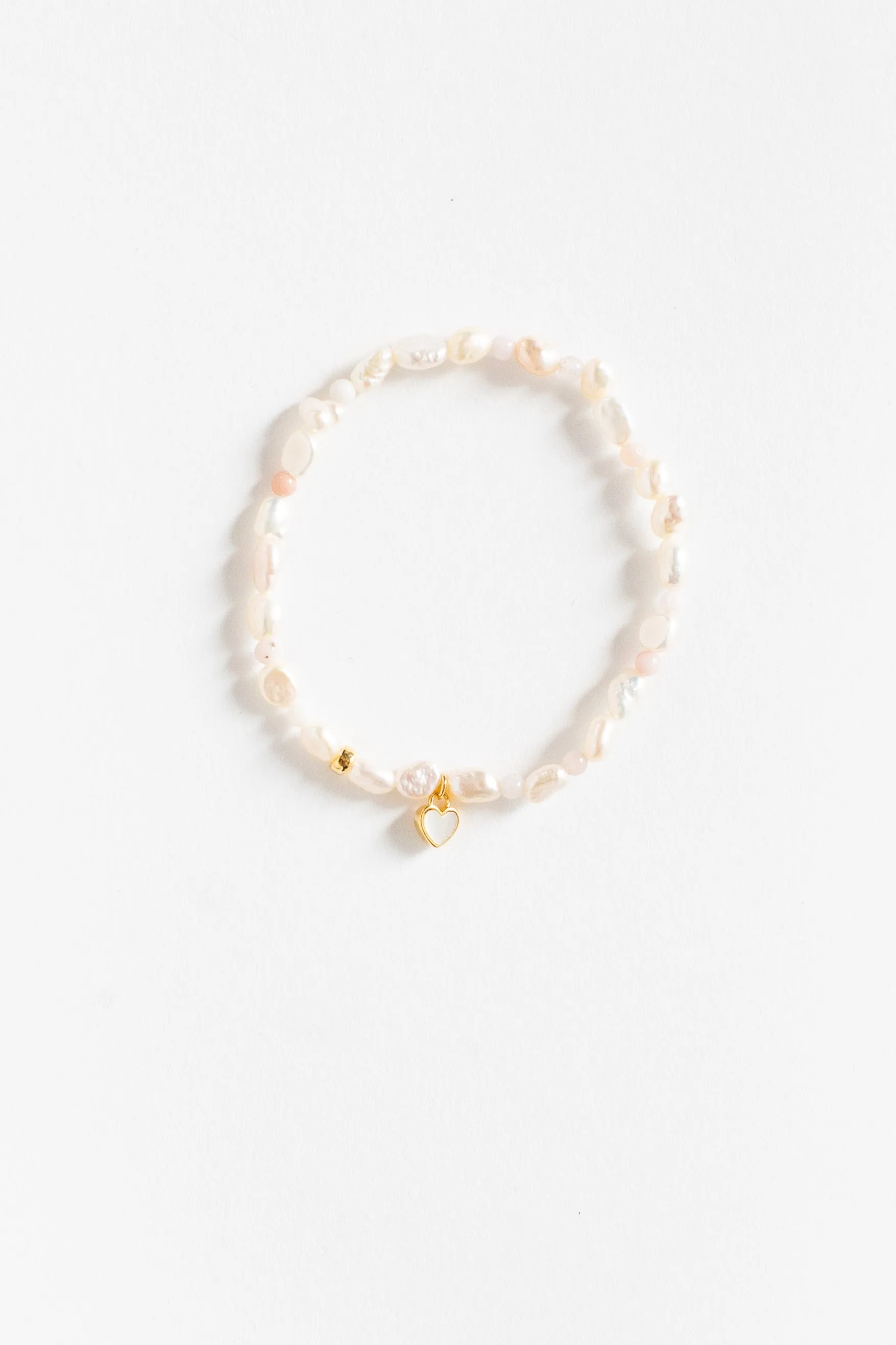 Cove Dainty Heart Freshwater Pearl Bracelet