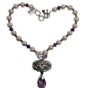 DAC Deborah Armstrong Pearl & Amethyst Necklace