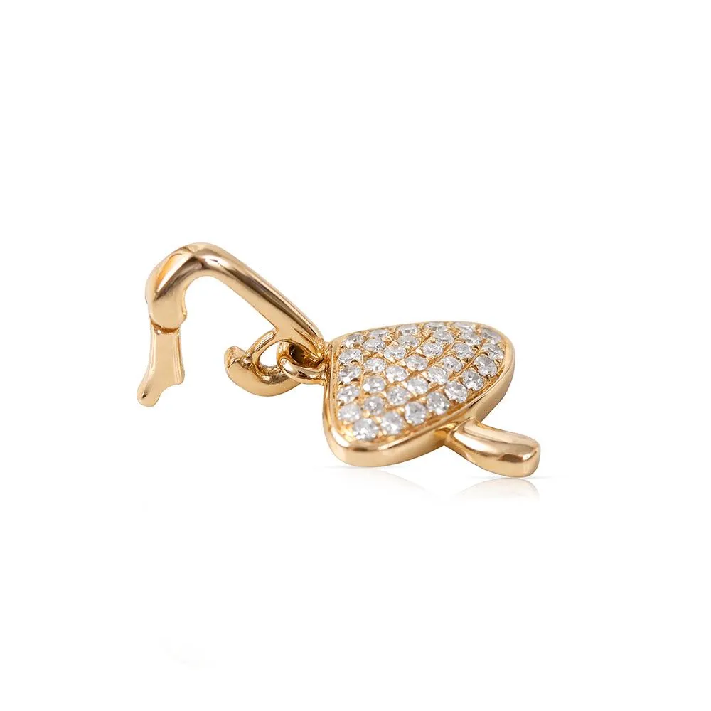 DIAMOND ENCRUSTED MUSHROOM CHARM