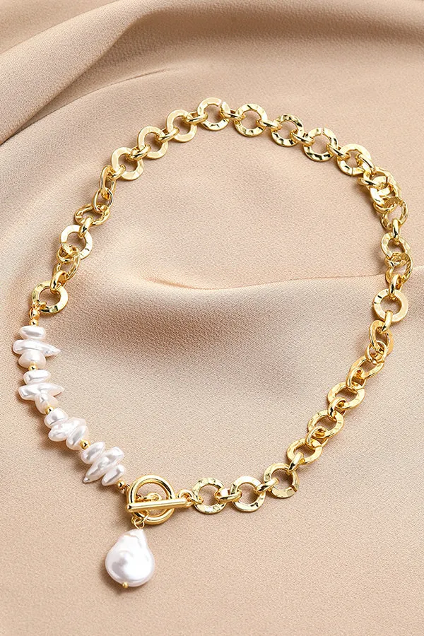 Elegant Advanced Irregular Layered pearl Necklace