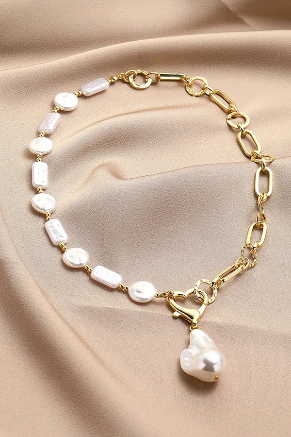 Elegant Advanced Irregular Layered pearl Necklace