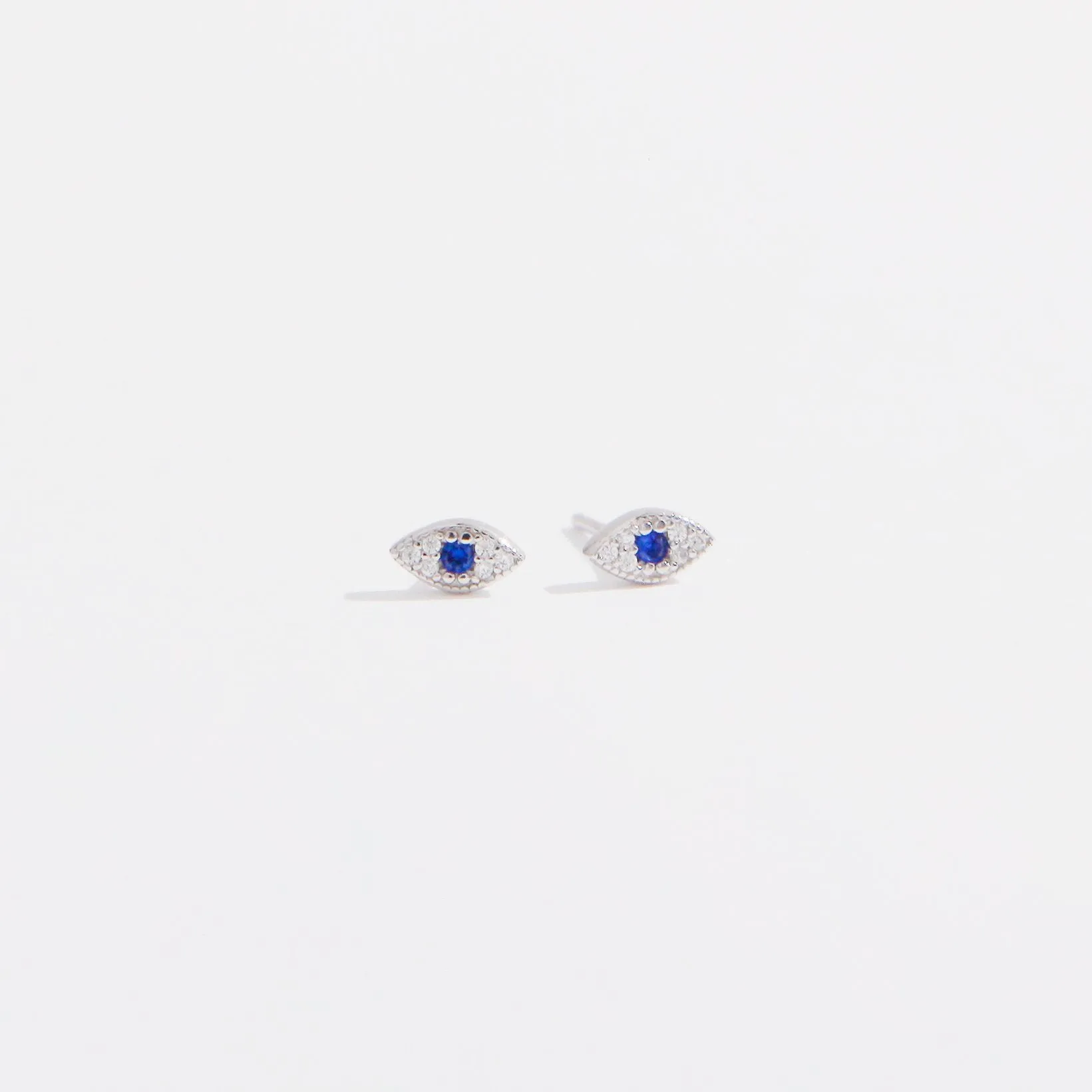 Evil Eye Studs in Silver