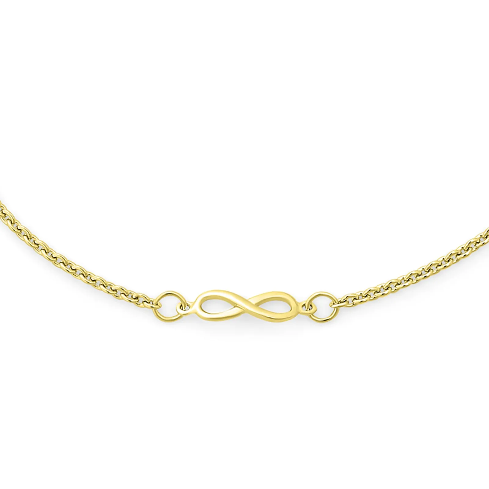 Figure Eight love Knot Infinity Anklet Bracelet .925Sterling Silver