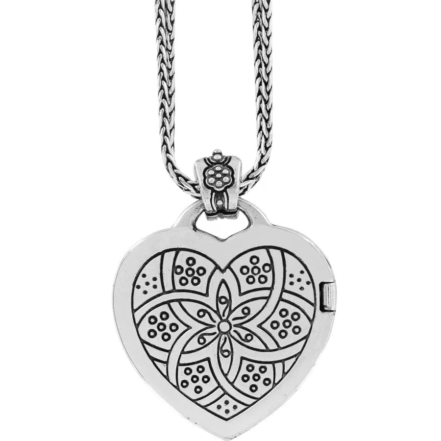 Floral Heart Locket Necklace