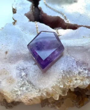 Large Amethyst Pendant Necklace