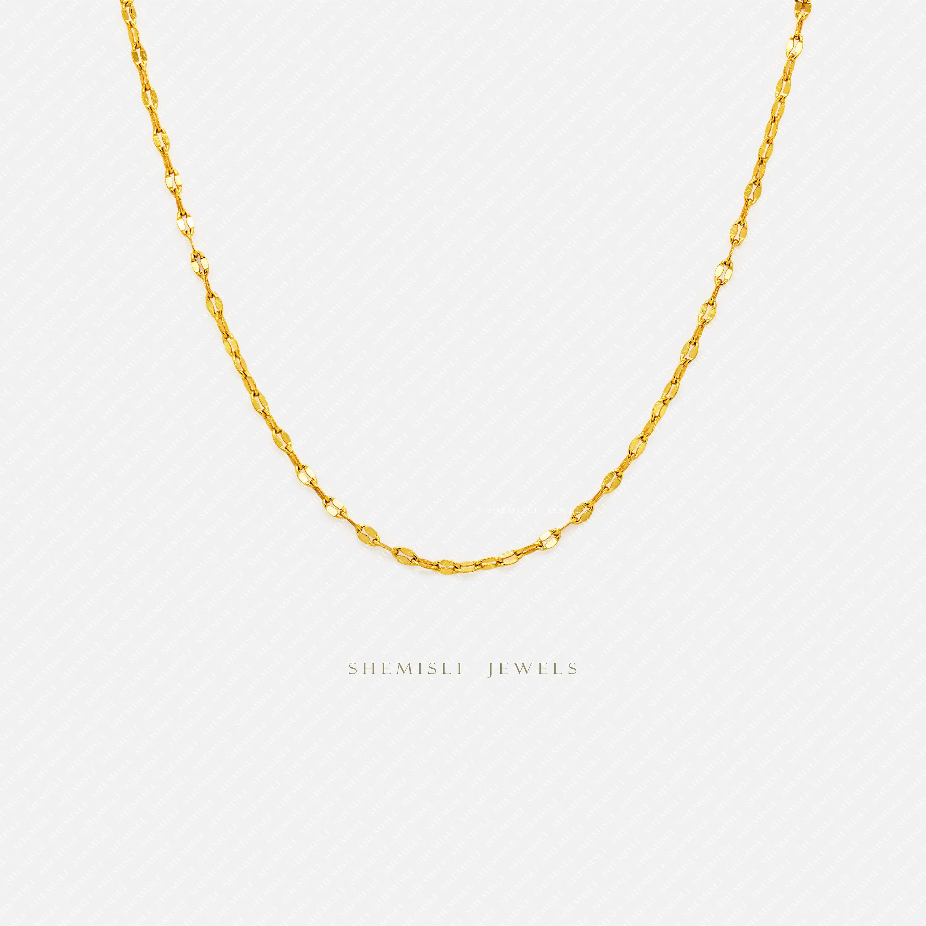 Lip Chain Necklace, Unisex, Gold, Silver  (15"   3") SHEMISLI - SN003