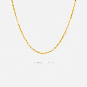 Lip Chain Necklace, Unisex, Gold, Silver  (15"   3") SHEMISLI - SN003