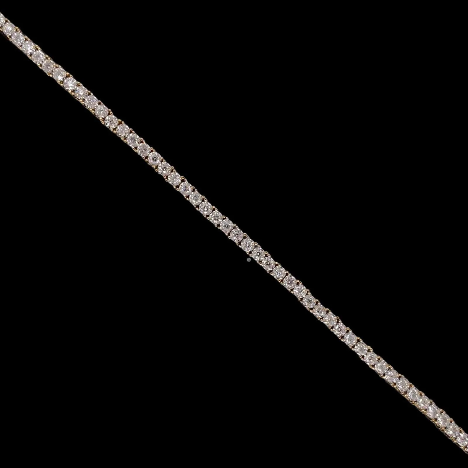 #LVNA2024 | 2.2cttw Golden Eternity Unisex Tennis Diamond Bracelet 18kt