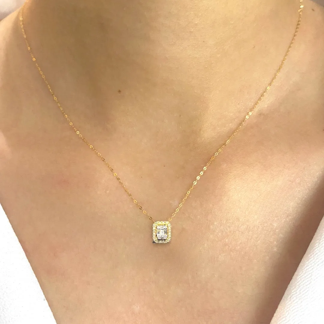 #LVNA2024 | Golden Classic Emerald Diamond Necklace in 18kt