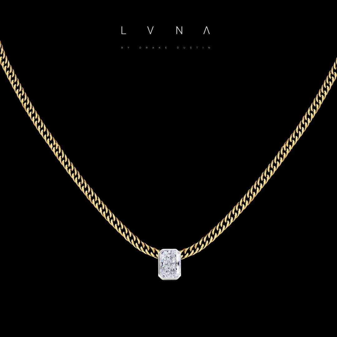 #LVNA2024 | LVNA Signatures Unisex 0.25ct Bezel Diamond Center Bar Necklace 18kt