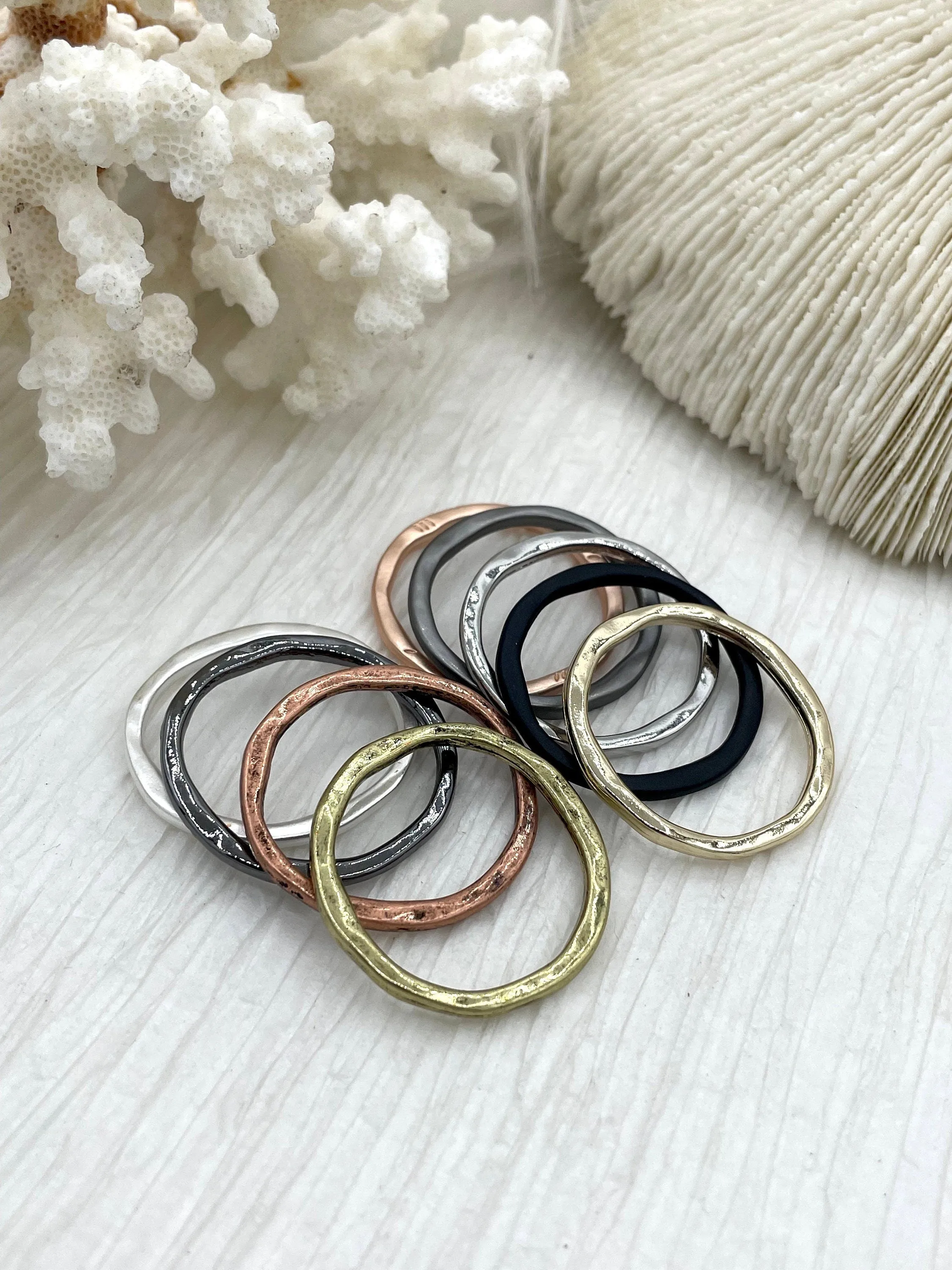 Medium Round Hoop Ring Circle Pendant or Earrings Artisan Ring, Medium Hoop, Closed Ring Connector 33mm x 2.5, 10 colors Fast Shipping