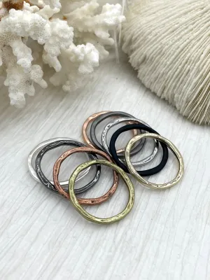 Medium Round Hoop Ring Circle Pendant or Earrings Artisan Ring, Medium Hoop, Closed Ring Connector 33mm x 2.5, 10 colors Fast Shipping