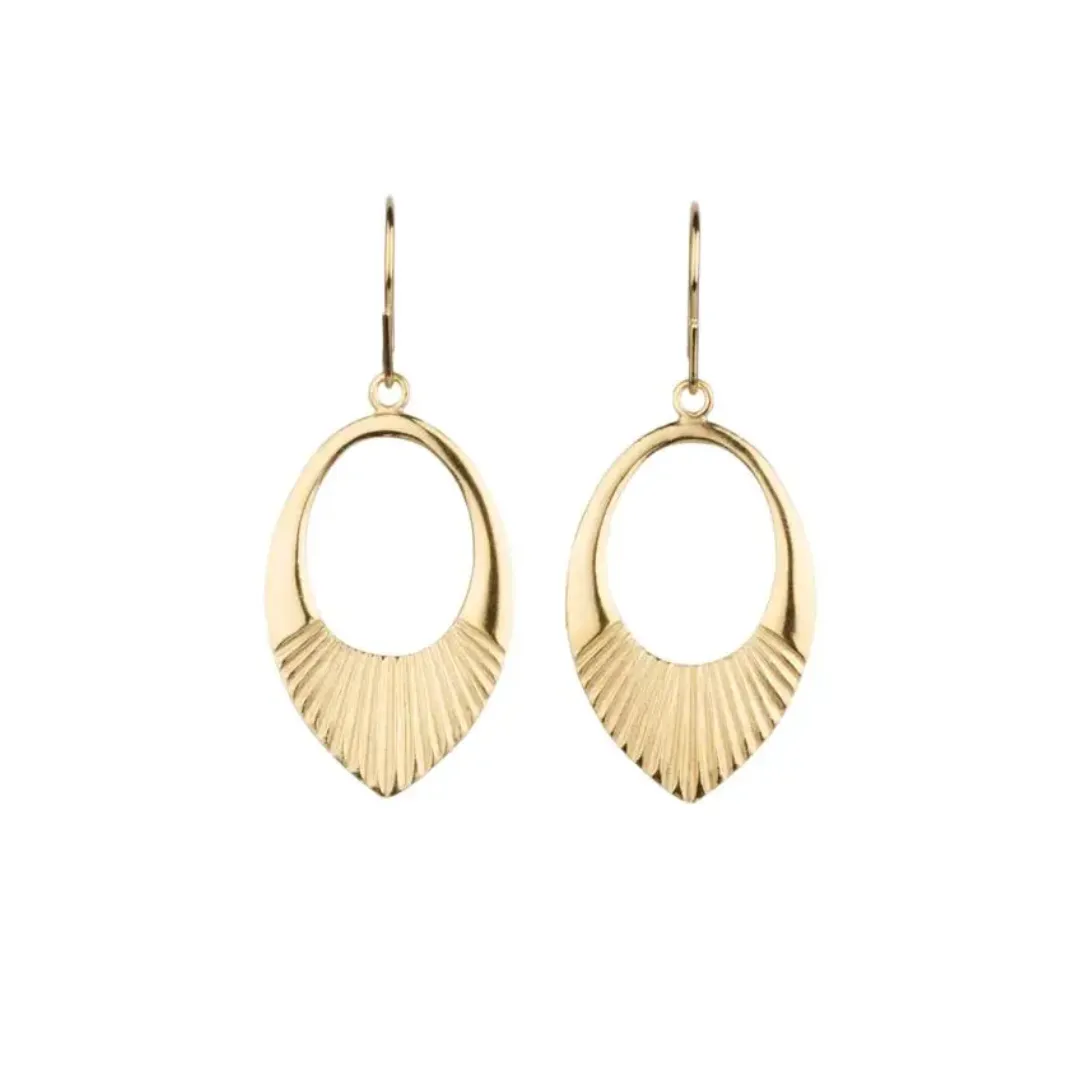 Medium Vermeil Helios Drop Earrings