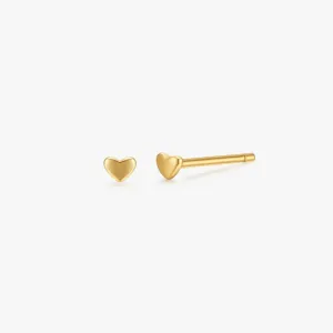 Micro Heart 2.0 Studs in Gold