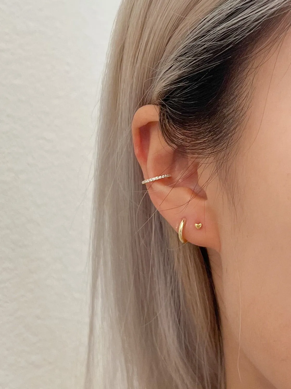 Micro Heart 2.0 Studs in Gold