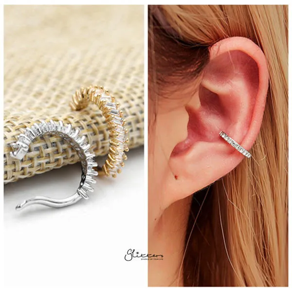 One Line C.Z Cuffs - Non Piercing Ear Cuffs