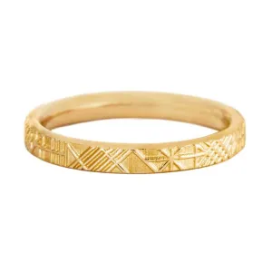 ORDER ONLY: 18K Gold Unique Geometric Band