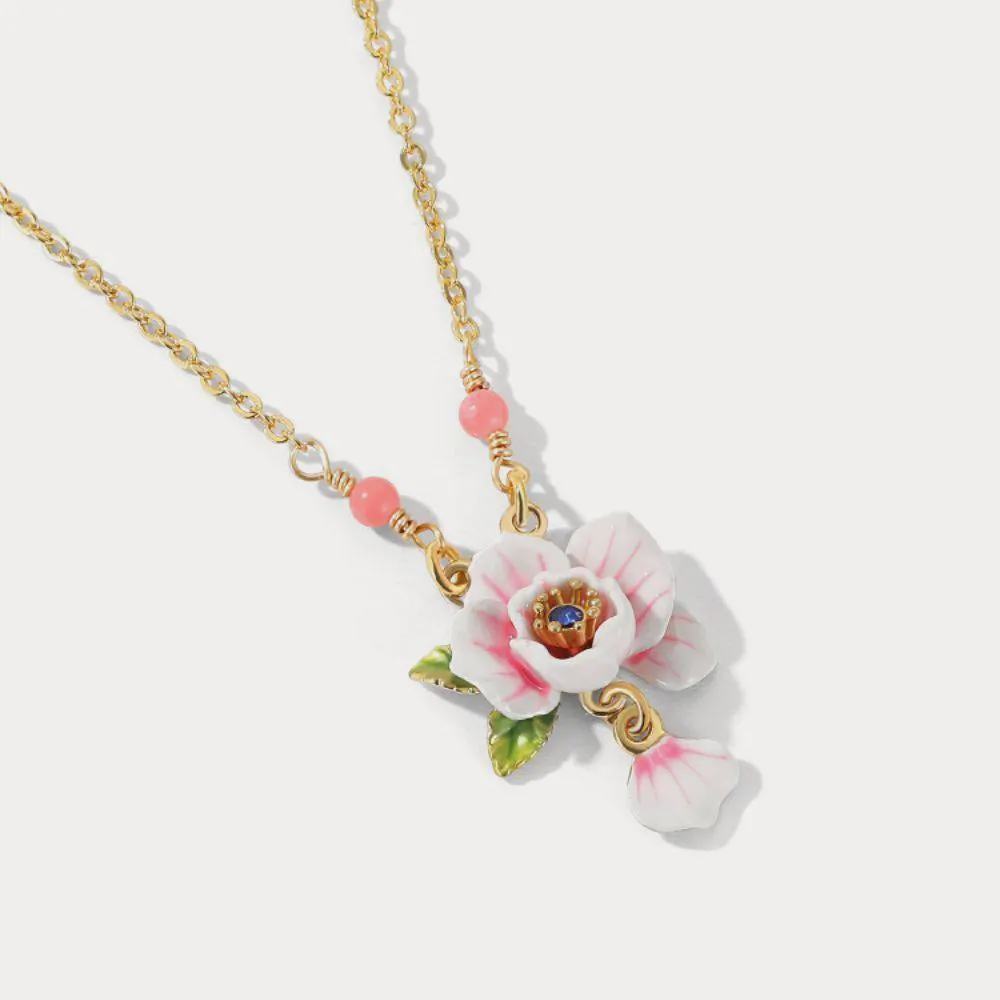 Pink Rose Necklace