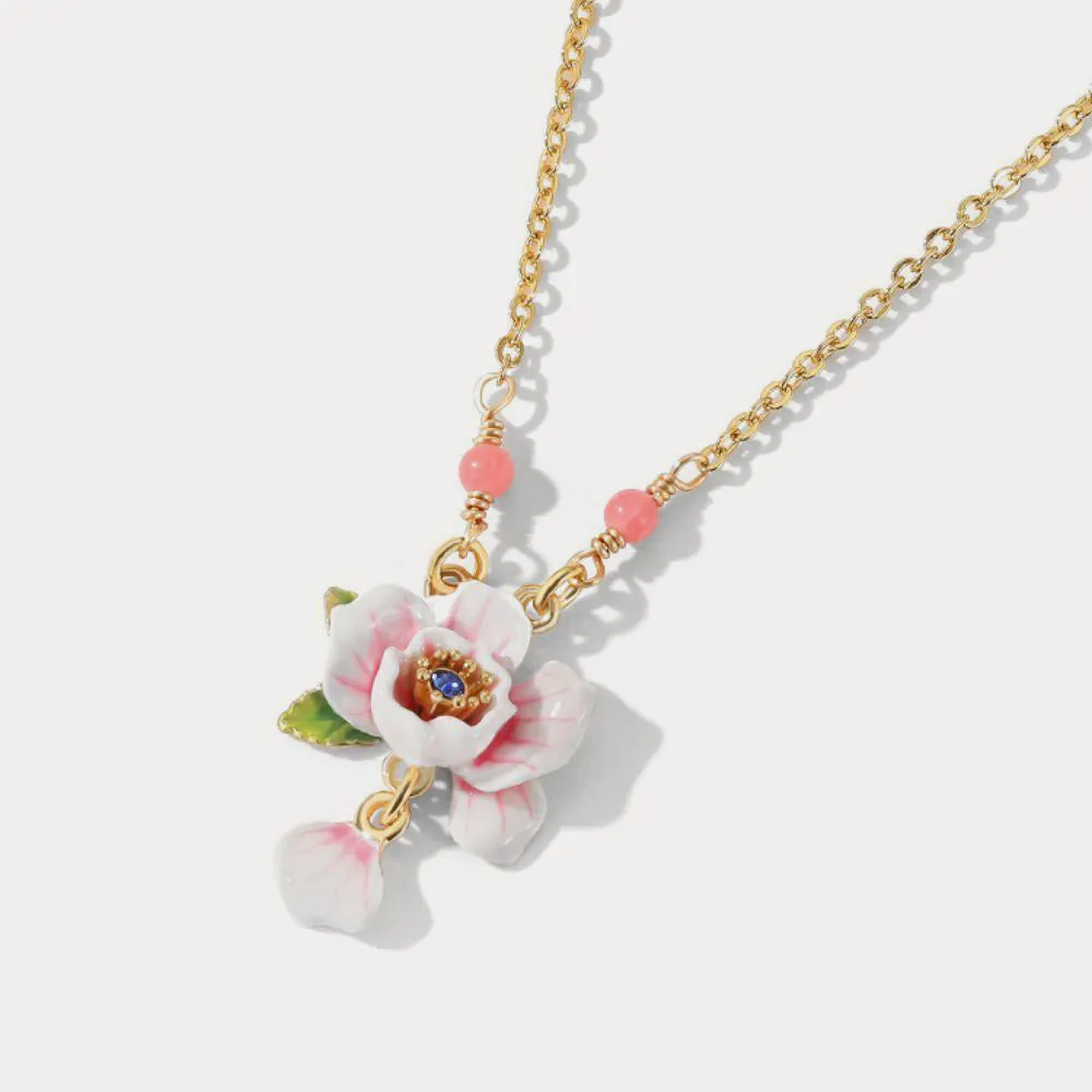 Pink Rose Necklace