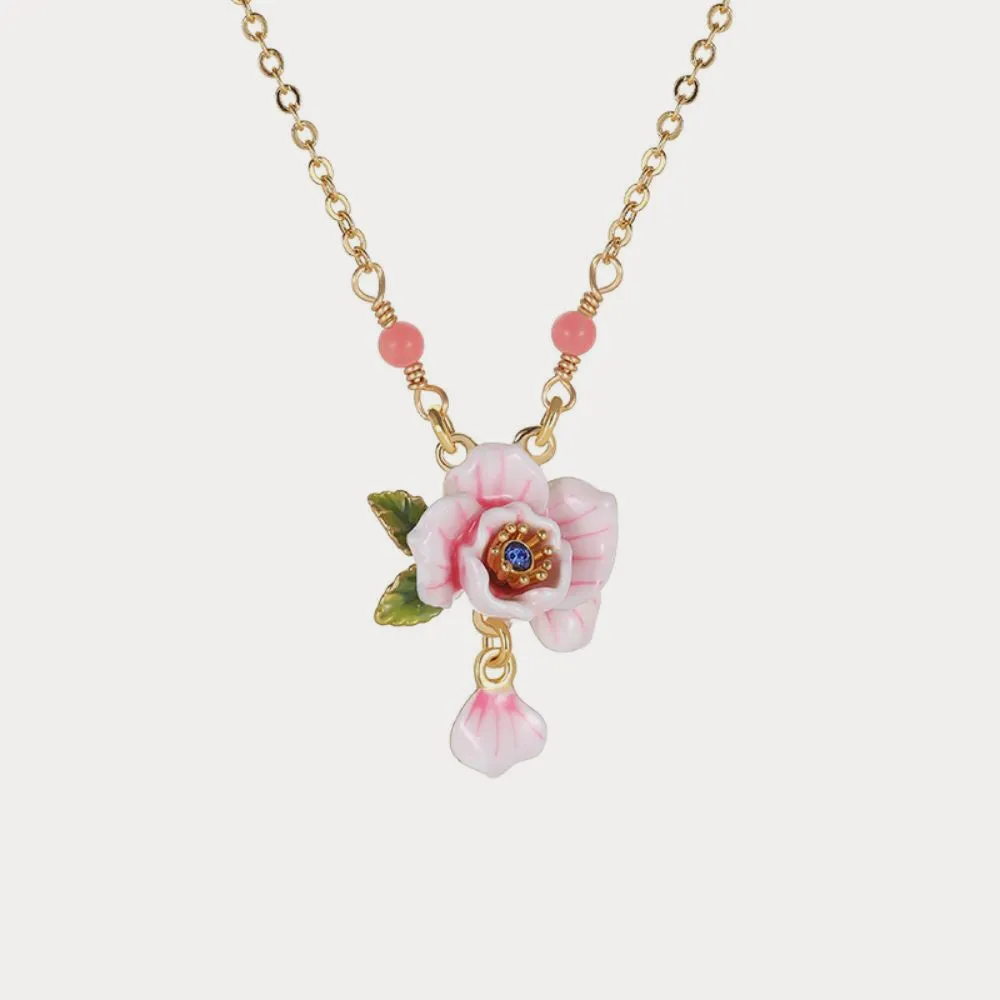 Pink Rose Necklace