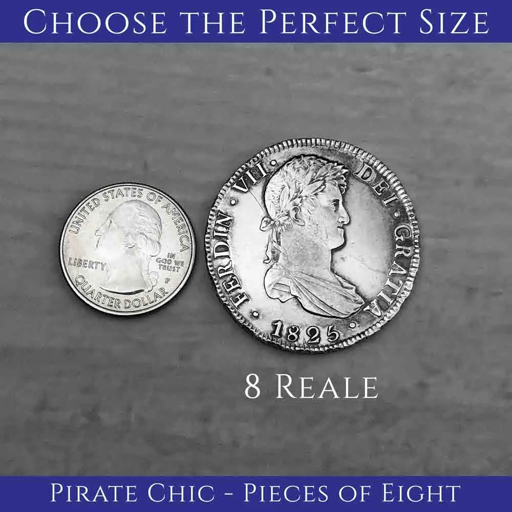 Pirate Chic Silver 8 Reale Spanish Portrait Dollar Dated 1795 - the Legendary "Piece of Eight" Pendant | Artifact #8886