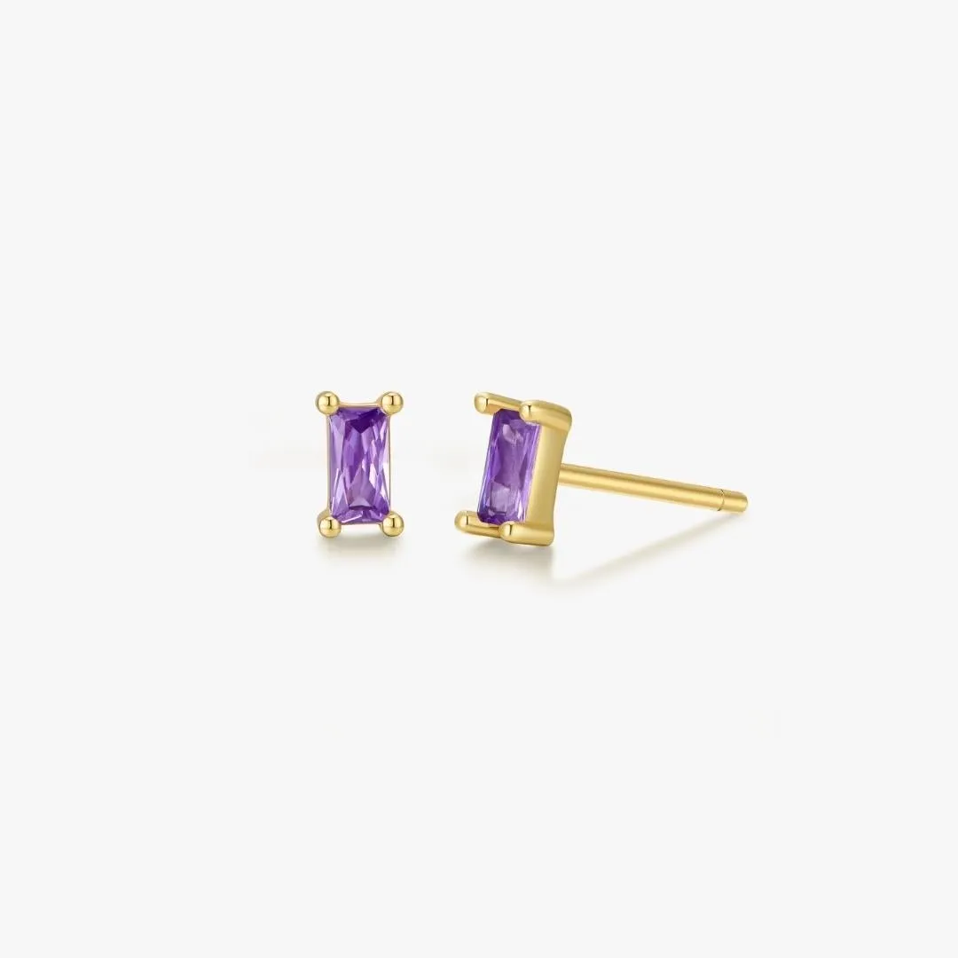 Rectangle Studs in Gold