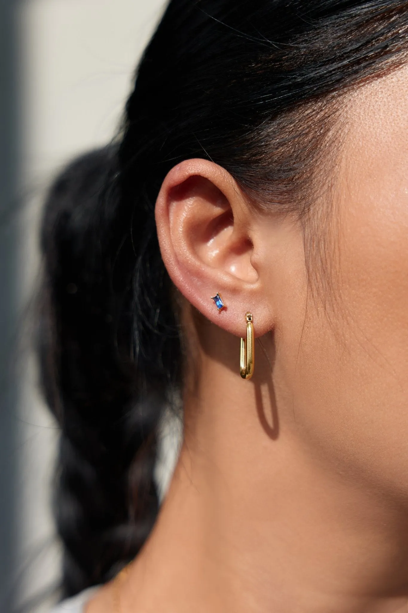 Rectangle Studs in Gold