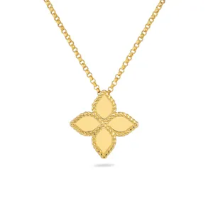 Roberto Coin 10MM 18k Gold Princess Flower Necklace