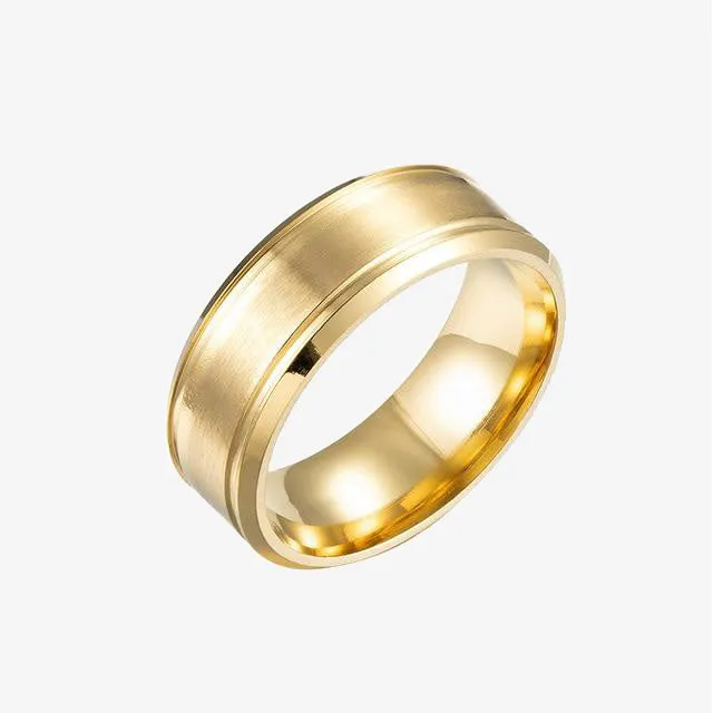 Simple Ring Fashion Gold Ring Men's Women's Exclusive