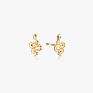 Snake Studs in Gold