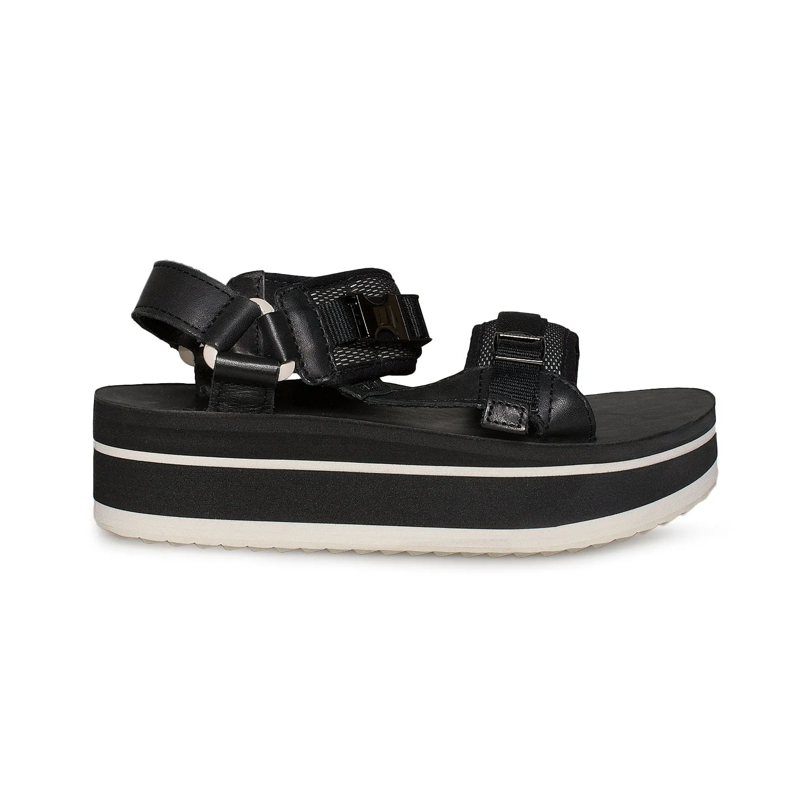 Teva Flatform Universal Luxe Black Sandals - Women's