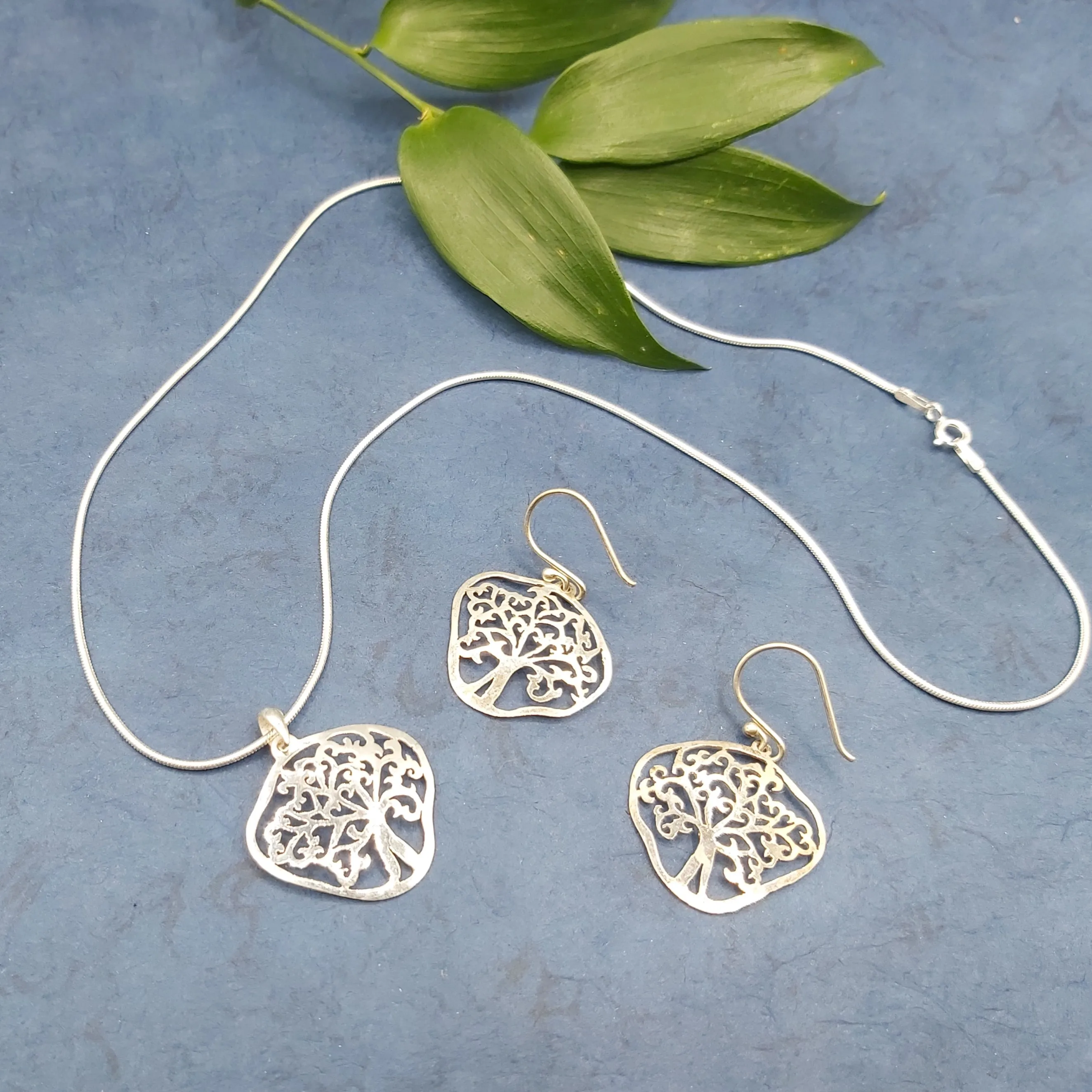 Tree Of Life Silver Earrings