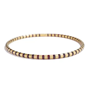 Yellow Gold Collier~8mm Garnet